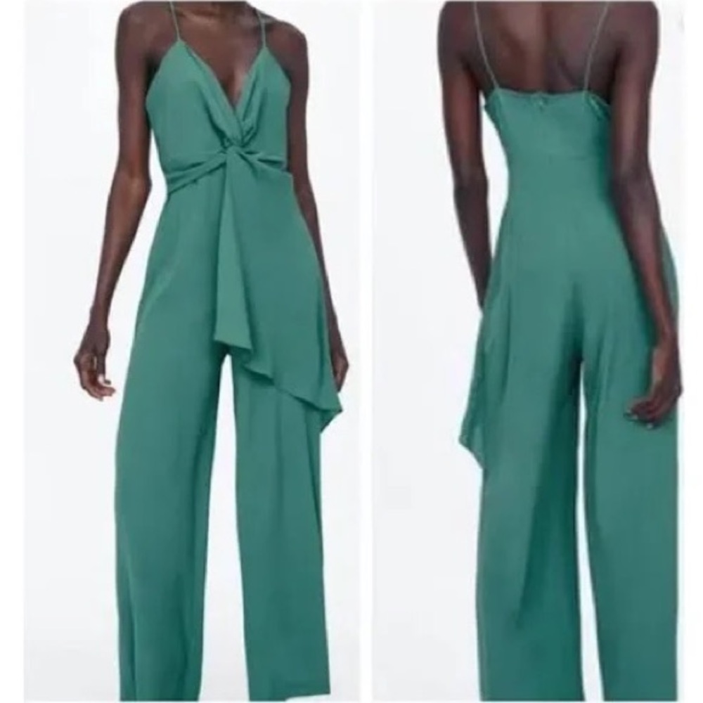 ZARA Thin Strap Ruffled Jumpsuit
